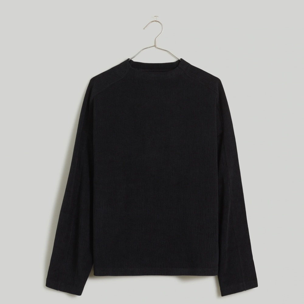 Madewell Striped Jacquard Funnelneck Top